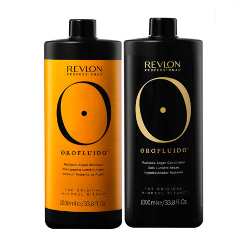 Revlon Orofluido Radiance Argan Shampoo 1000ml Conditioner 1000ml