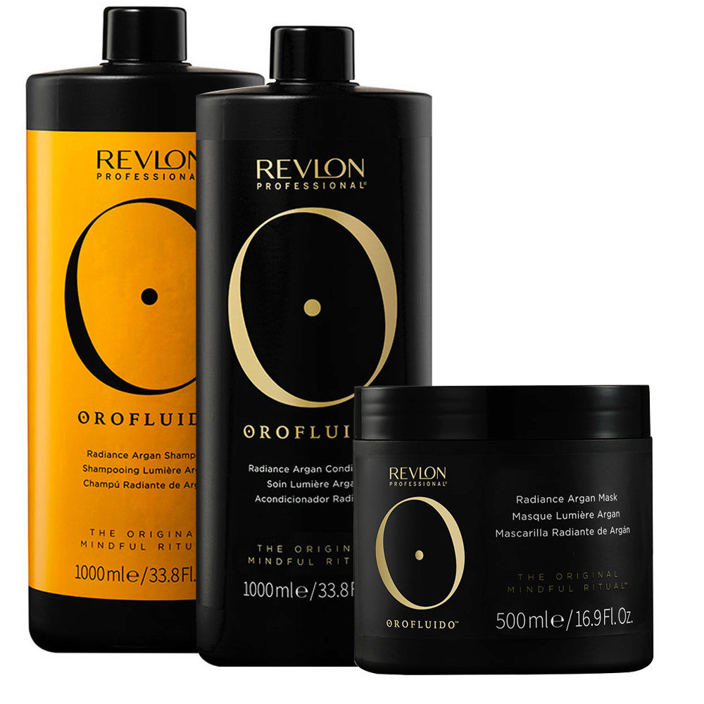 Revlon Orofluido Shampoo 1000ml Conditioner 1000ml Mask 500ml