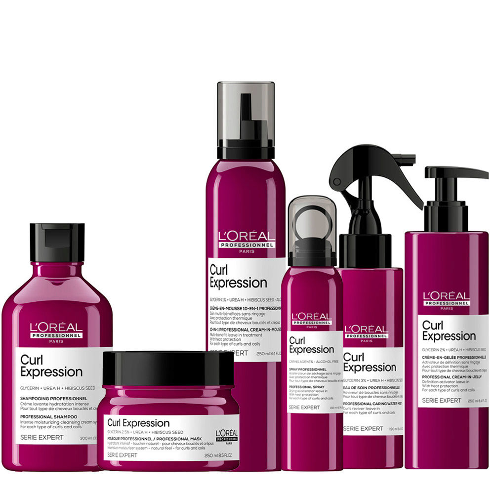 L'Oréal Professionnel Curl Expression Shampoo 300ml Masque 250ml Mousse  250ml Spray 150ml Gel 250ml