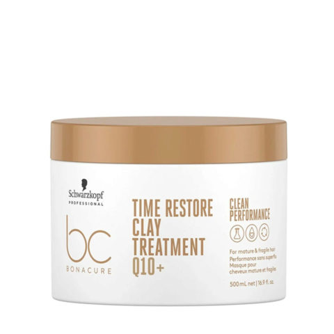 Schwarzkopf BC Bonacure Time Restore Clay Treatment Q10+ 500ml - maschera per capelli maturi