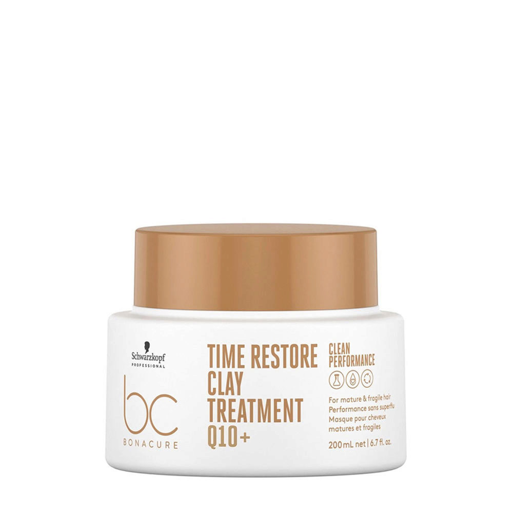 Schwarzkopf BC Bonacure Time Restore Clay Treatment Q10+ 200ml - maschera per capelli maturi