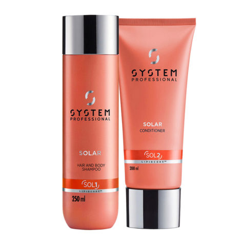 System Professional Solar  Hair & Body Shampoo250ml Conditioner200ml