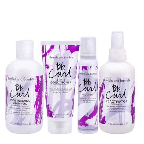 Bb. Curl Moisturizing Shampoo 250ml Conditioner 200ml Mousse 150ml Reactivator 250ml