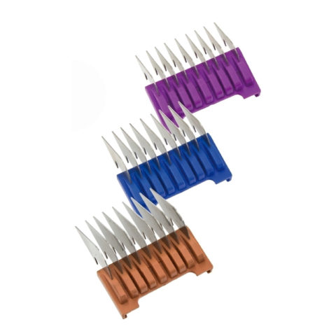 Wahl Pro Pet/ Moser Annimalline Stainless Steel Slide-On Attachement Combs 6/10/13 mm - set di 3 rialzi in acciaio