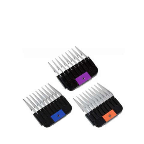 Wahl Pro Pet / Moser Animalline Stainless Steel Snap-On Attachement Combs 6/10/13 mm - set di tre  rialzi in acciaio