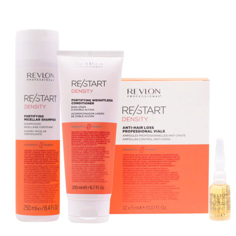 Revlon Restart Density Shampoo250ml Conditioner200ml Anti Hair Loss Treatment12x5ml