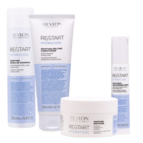 Revlon Restart Hydration Shampoo250ml Conditioner200ml Mask250ml Anti-frizz Serum50ml