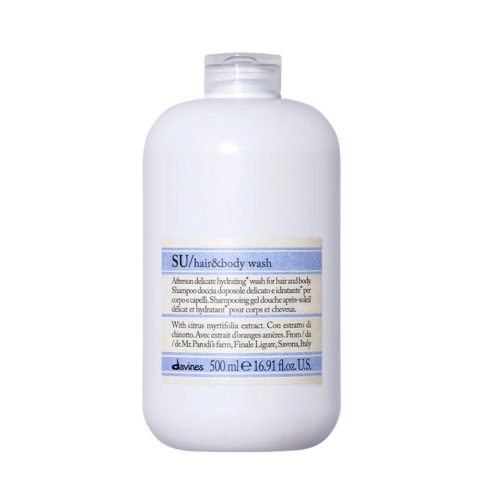 Davines SU Hair & Body Wash 500ml - shampoo idratante per corpo e capelli