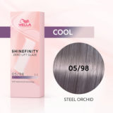 Wella Shinefinity Steel Orchid 05/98 Castano Chiaro Cendré Perla 60ml - colore demi-permanente