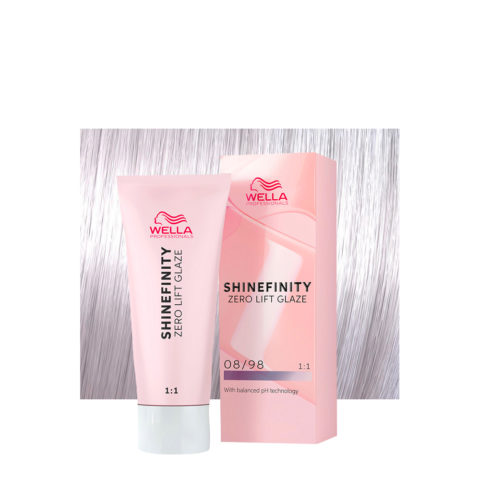 Wella Shinefinity Silver Pearl 08/98 Biondo Chiaro Cendrè Perla 60ml  - colore demi-permanente