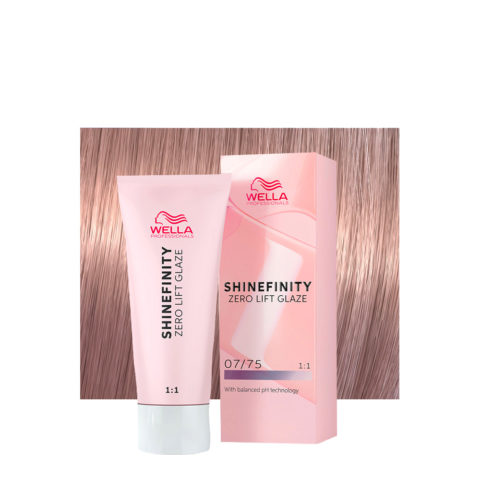 Shinefinity Raspberry Latte 07/75 Biondo Medio Sabbia Mogano 60ml  - colore demi-permanente