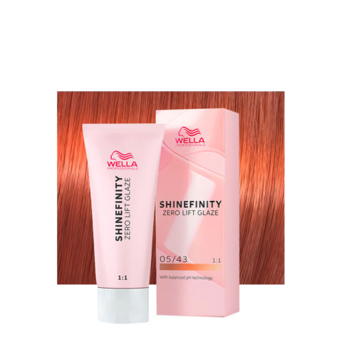 Wella Shinefinity Hot Chili 05/43 Castano Rame Dorato 60ml  - colore demi-permanente
