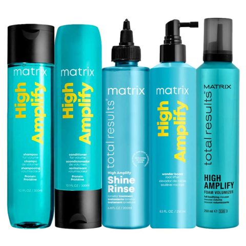 Matrix Total Results High Amplify Shampoo 300ml Conditioner 300ml Shine Rinse 250ml Boost 250ml Foam 250ml