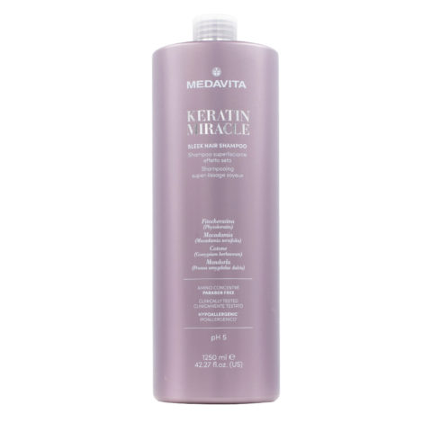 Medavita Lunghezze Keratin Miracle Sleek Hair Shampoo 1250ml - shampoo superlisciante