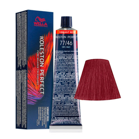 Wella Koleston Perfect Me+ Vibrant Reds 77/46 Biondo Medio Intenso Rame Violetto 60ml - colorazione permanente