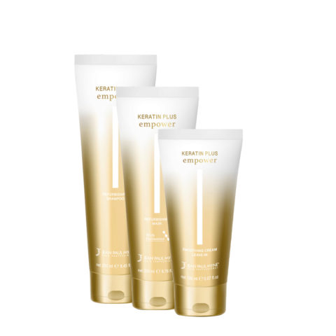 Keratin Plus Empower Refurbishing Shampoo 250ml Mask 200ml Smoothing Cream Leave In 150ml