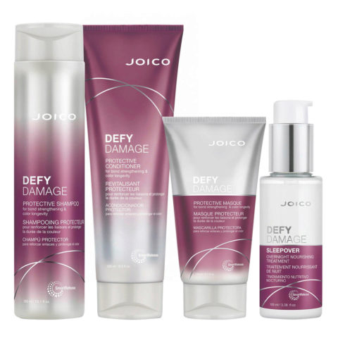 Defy Damage Protective Shampoo 300ml Conditioner 250ml Mask 150ml Overnight Treatment 100ml