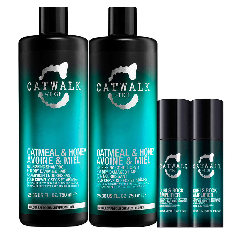 Tigi Catwalk Oatmeal & Honey Shampoo 750ml Conditioner 750ml Curls