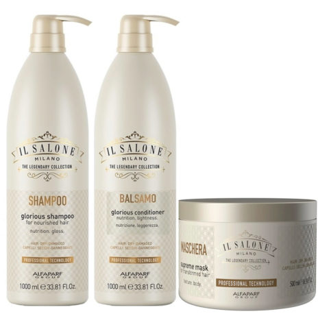 Il Salone Glorious Shampoo 1000ml Conditioner 1000ml Mask 500ml