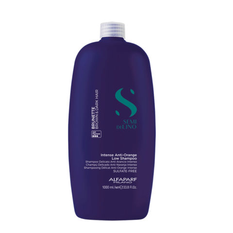 Alfaparf Milano Semi di Lino Brunette Anti-Orange Low Shampoo 1000ml - shampoo delicato anti-arancio