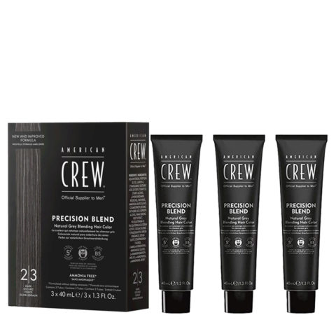 American Crew Precision Blend Dark 3x40ml 2/3 -  tinta capelli e barba