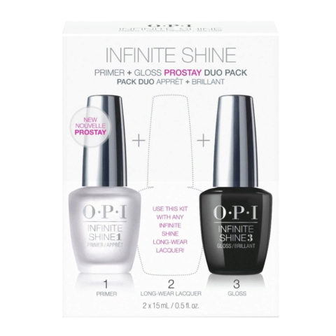 OPI Nail Lacquer Primer and Gloss Duo Pack 2x15ml - cofanetto