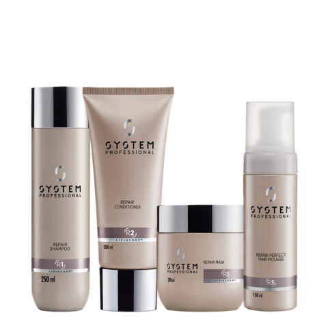 System Professional Repair Shampoo 250ml Conditioner 200ml Mask 200ml Hair Mousse 150ml