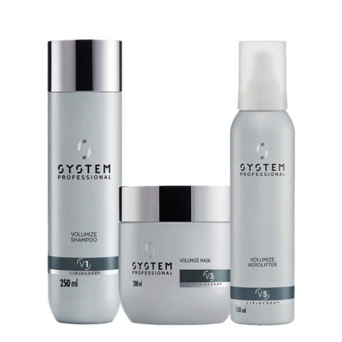 Volumize Shampoo 250ml Mask 200ml Aerolifter 150ml