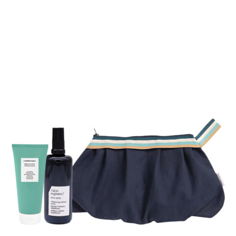Comfort Zone Body Active Shower Scrub 200ml Skin Regimen Room Spray 100ml + Big Beauty Pochette in Omaggio