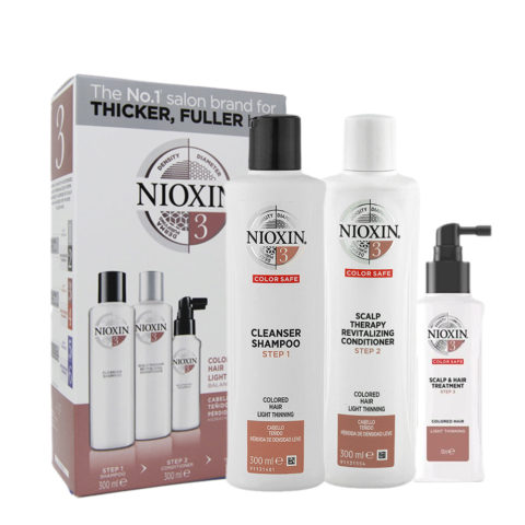 Nioxin Sistema 3 Kit Anticaduta Trifasico 300ml+300ml +100ml