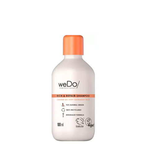 weDo Rich & Repair Shampoo senza Solfati per Capelli Crespi molto Rovinati 100ml