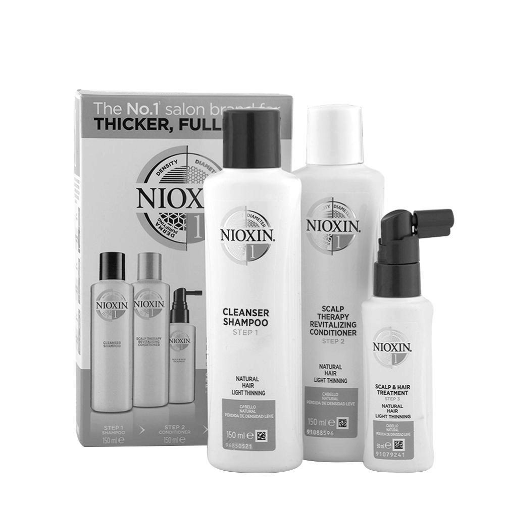 Nioxin Sistema1 Kit Trifasico Shampoo 150ml Conditioner 150ml Treatment 50ml - kit anticaduta