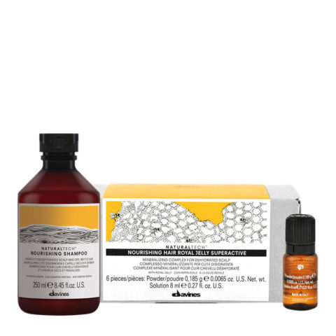 Naturaltech Nourishing Shampoo 250ml Hair Royal Jelly Superactive 6x8ml
