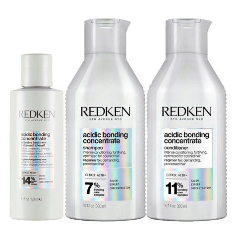 Redken Acidic Bonding Concentrate Pre Treatment 150ml Shampoo 300ml Conditioner 300ml