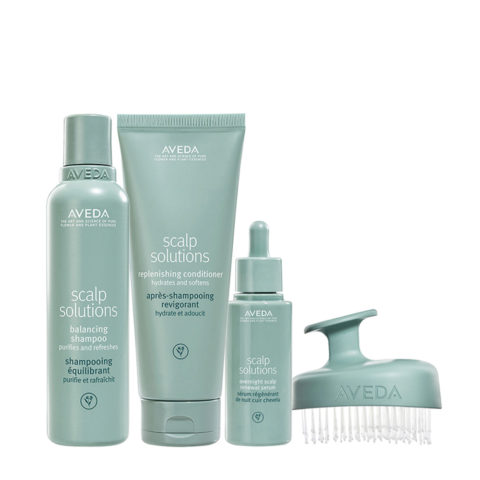 Scalp Solutions Shampoo 200ml Conditioner 200ml Overnight Serum 50ml Exfoliating Scalp Massager