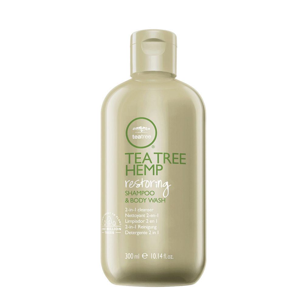 Tea Tree Hemp Restoring Shampoo & Body Wash 300ml - detergente 2 in 1