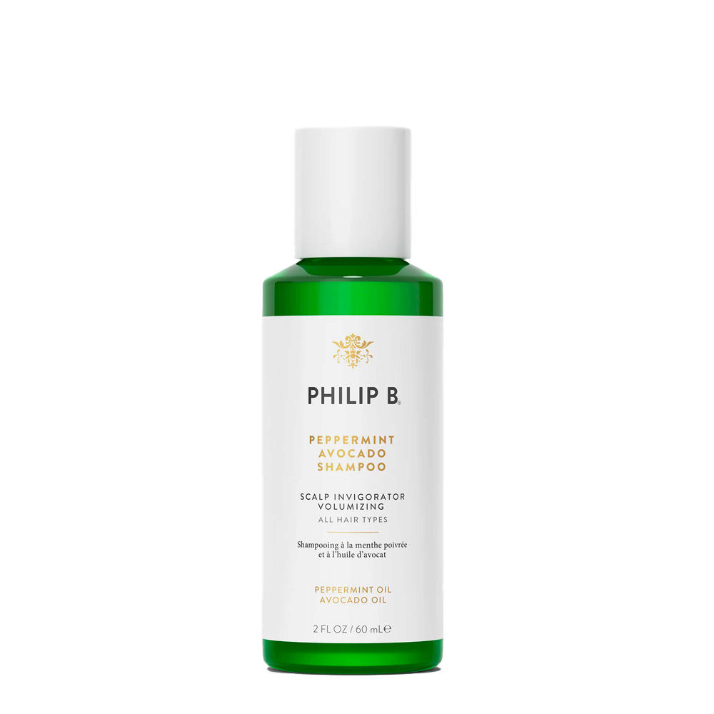 Philip B Peppermint Avocado Shampoo 60ml - shampoo volumizzante cute grassa