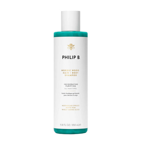 Philip B Nordic Wood Hair + Body Shampoo 350ml - doccia shampoo idratante