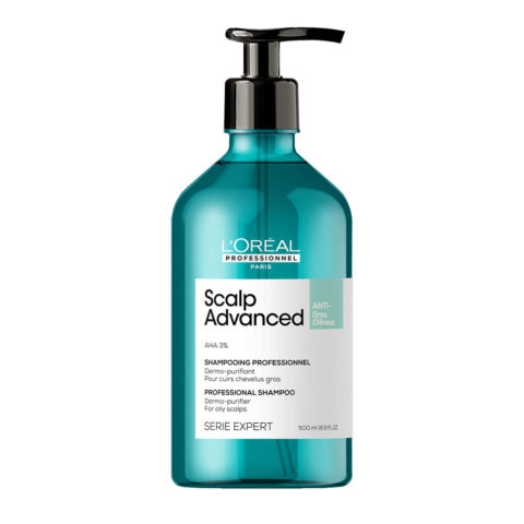 L'Oreal Professionnel Paris Scalp Advanced Anti-Oiliness Shampoo 500ml - shampoo sebo regolarizzatore