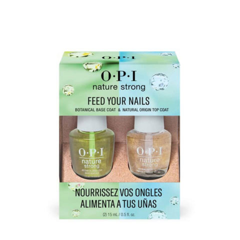 OPI Nature Strong NS040 Base & Top Duo Pack 30mlx2 - cofanetto manicure
