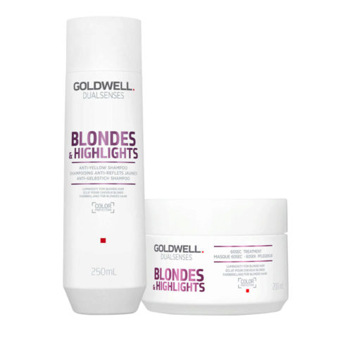 Dualsenses Blonde & Highlights Anti-Yellow Shampoo 250ml Anti-Yellow 60Sec Treatment 200ml
