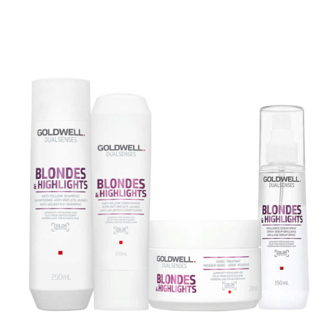 Dualsenses Blonde & Highlights Shampoo 250ml Conditioner 200ml 60Sec Treatment 200ml Serum Spray 150ml