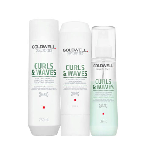 Dualsenses Curls & Waves Hydrating Shampoo 250ml Conditioner 200ml Serum Spray 150ml