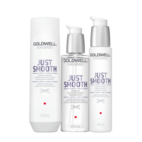 Dualsenses Just Smooth Taming Shampoo 250ml Oil 100ml 6 Effects Serum 100ml