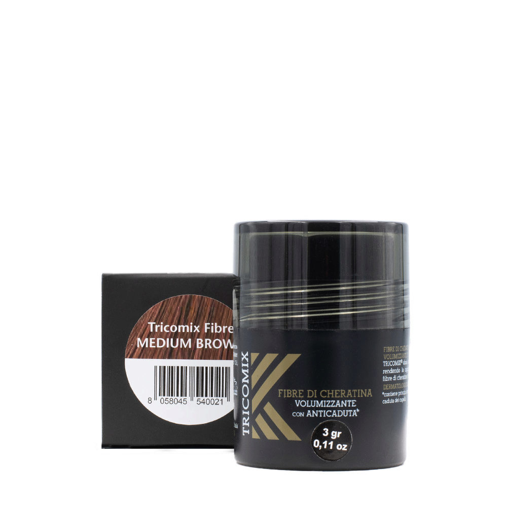 Tricomix Fibre Di Cheratina Medium Brown 3gr  - fibre di cheratina volumizzanti con anticaduta