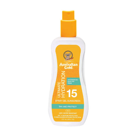 Australian Gold SPF15 Ultimate Hydration Spray Gel Sunscreen 237ml - protezione solare