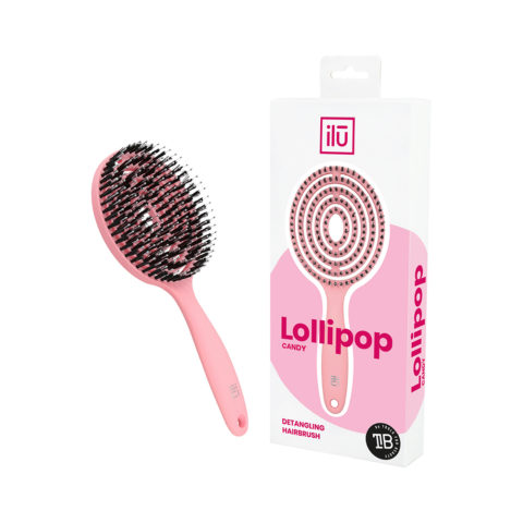 Ilū Lollipop Hair Brush Pink - spazzola districante