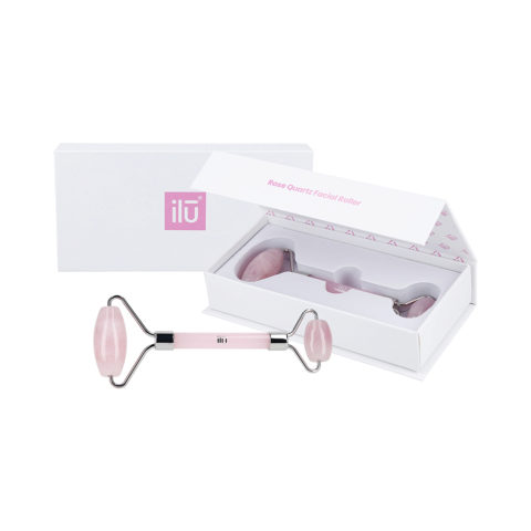 Ilū Make Up Rose Quarz Facial Roller - rullo quarzo rosa