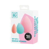 Ilū Make Up Mini Medium And Large Sponges 3pz - set spugnette