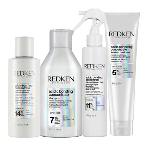 Redken Acidic Bonding Concetrate Pre Treatment 150ml Shampoo300ml Liquid Conditioner190ml Leave-in Treatmement150ml